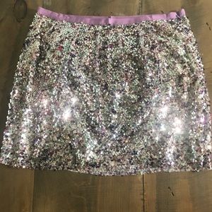 Sequin J Crew Size 12 Mini Skirt